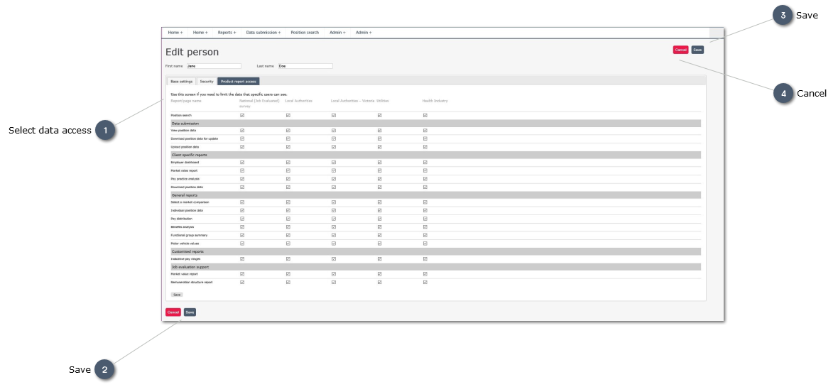 Product report access