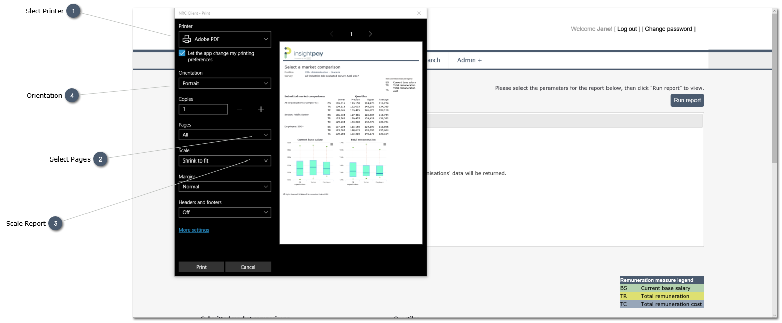 Save Report as PDF file